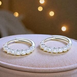 Elegant Silver Huggie Hoop Earrings